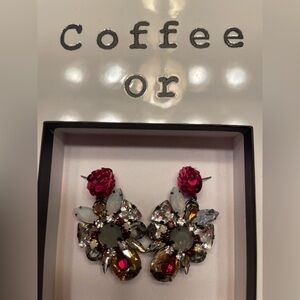 Express Elegant Crystal Flower Earrings